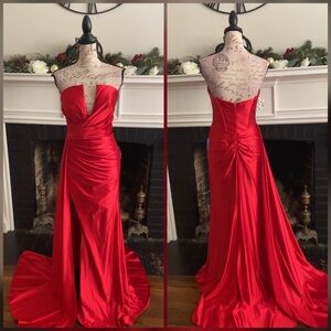 Red prom dress, formal dress or evening gown sz 10